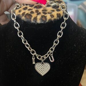 Silver Heart Pendant bracelet I ❤️ U